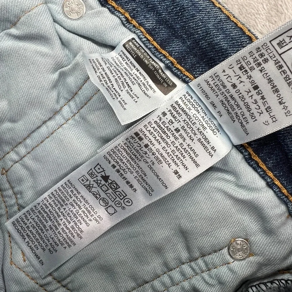 Levis 505 Jeans Mens 36x30 Blue Regular Fit Straight‎ Stretch Medium Wash NWT